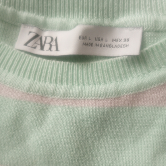 Zara Striped Sleeveless Crop Top - Picture 3 of 3